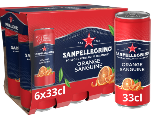 SAN PELLEGRINO Aranciata Rossa Boisson Petillante au Jus d'Orange Sanguine