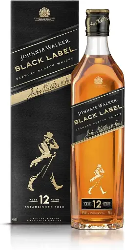 [JOHWBLAC-VERR-0700-0001] JOHNNIE WALKER Black Label Whisky 12 Ans d'Âge 40°